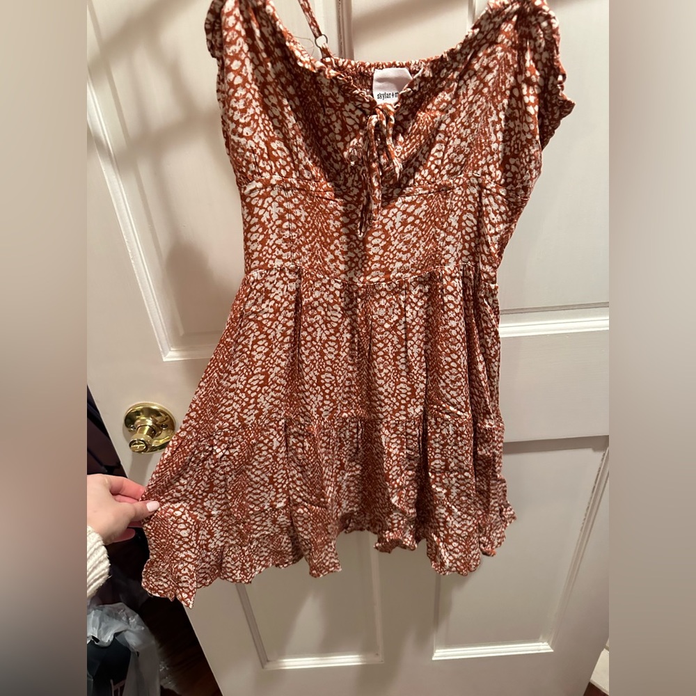 Sundress, brown pattern